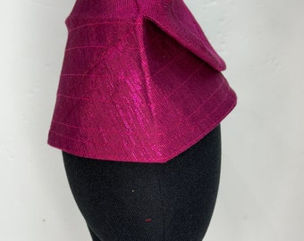 Pink Fuchsia Fila Hat | Handmade Yoruba Cap for Men, Groom & Groomsmen Traditional Nigerian Hat