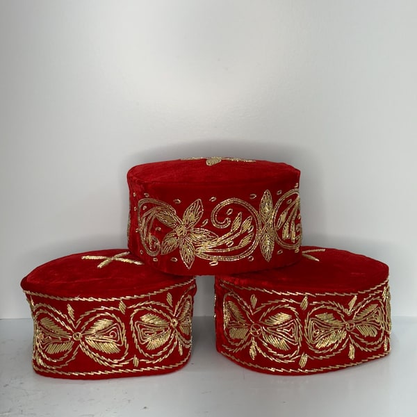Igbo Crown Hat: Nigerian Velvet Kufi Cap, African Attire