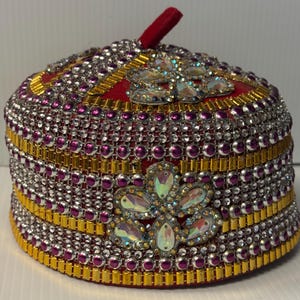 Red Igbo Chieftaincy Cap: African Royal Wedding Hat