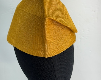 Traditional Men’s Cap  Aso Oke Fila for Wedding & Party | Yoruba Nigerian Hat