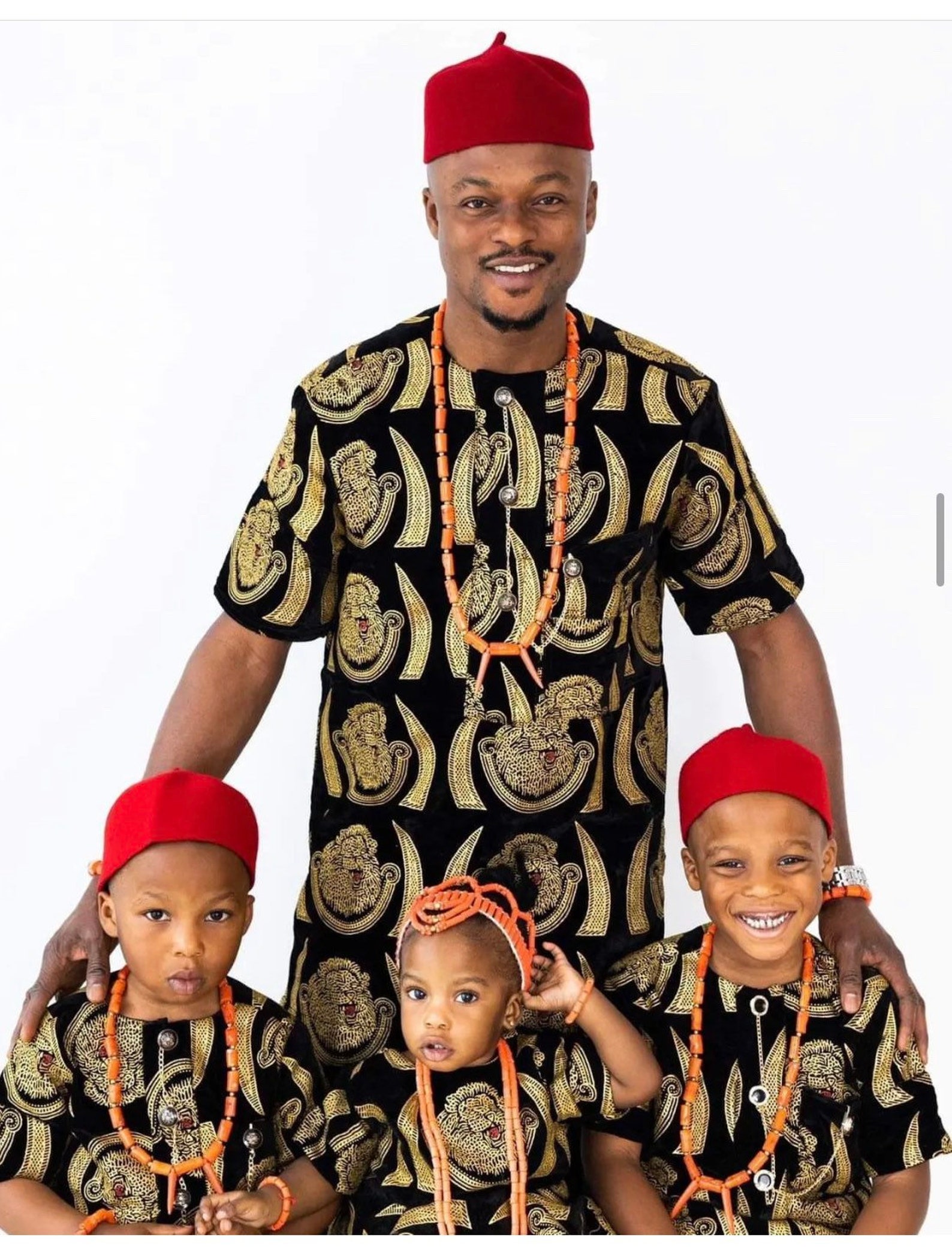 Velvet Isiagu Fabric Igbo Chieftaincy Traditional Attire For African velvet-isiagu-fabric-igbo-chieftaincy-traditional-attire-for-african