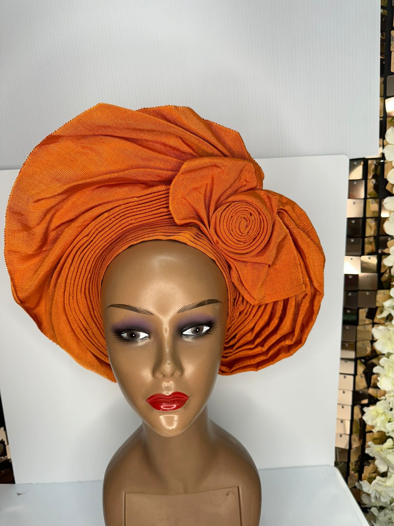 Orange Embellished Gele Headwrap

GEL8 0526 Orange Gele - Etsy main image 2