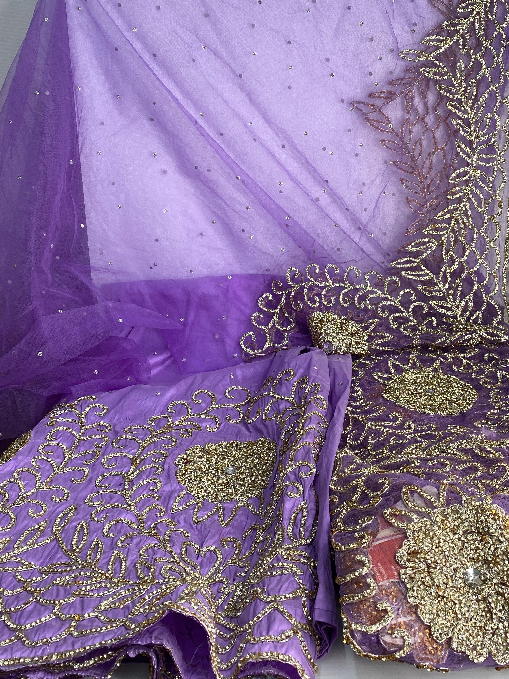Nigerian Igbo Wedding George Lace Fabric: Traditional Bridal Blouse & Skirt  - Etsy