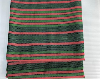 Handwoven Striped Aso Oke Fabric: Nigerian Yoruba Textile gele n ipele