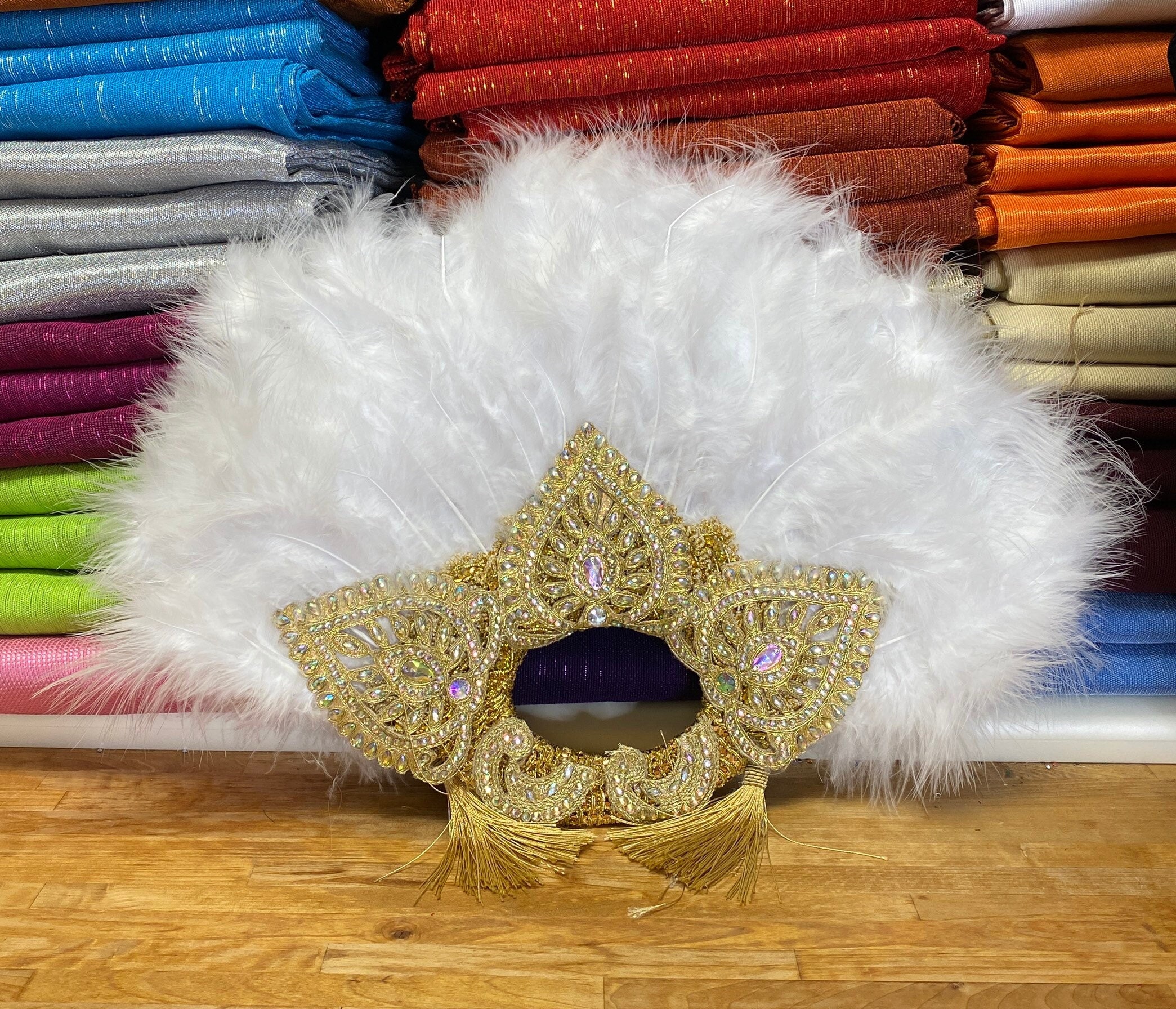 Black Feather Fan Jagowa Feather Fan - Elegant Hand-Operated Fluff Fan ...