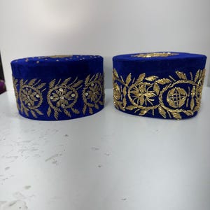 Royal blue gold ozo Igbo Royal Cultural cap, Ichie Ibo hat, Nigerian wedding Men&#39;s Hat  African wedding Gifts . SHIP NEXT DAY! Size 22.5