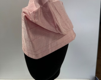 Light Pink Fila Cap Minimalist Yoruba Men’s Hat for Wedding & Traditional Wear