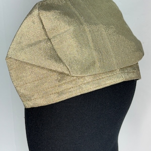 Gold Fila Hat  Shiny Traditional Yoruba Cap for Men | Handmade Nigerian Asoebi Agbada Hat