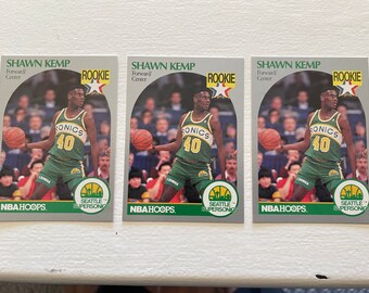 All 6 Cards - Shawn Kemp 1990 Hoops #279 RC ROOKIE - Beautiful! X 3 & Shawn  Kemp 1990 Skybox #268 Rc ROOKIE - Beautiful!! X 3 - Etsy