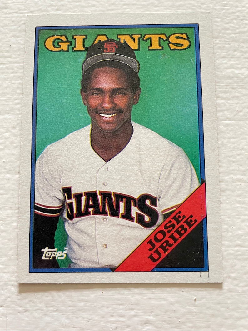 RARE 1988 Topps Jose Uribe Error Card Alignment Mistake Etsy