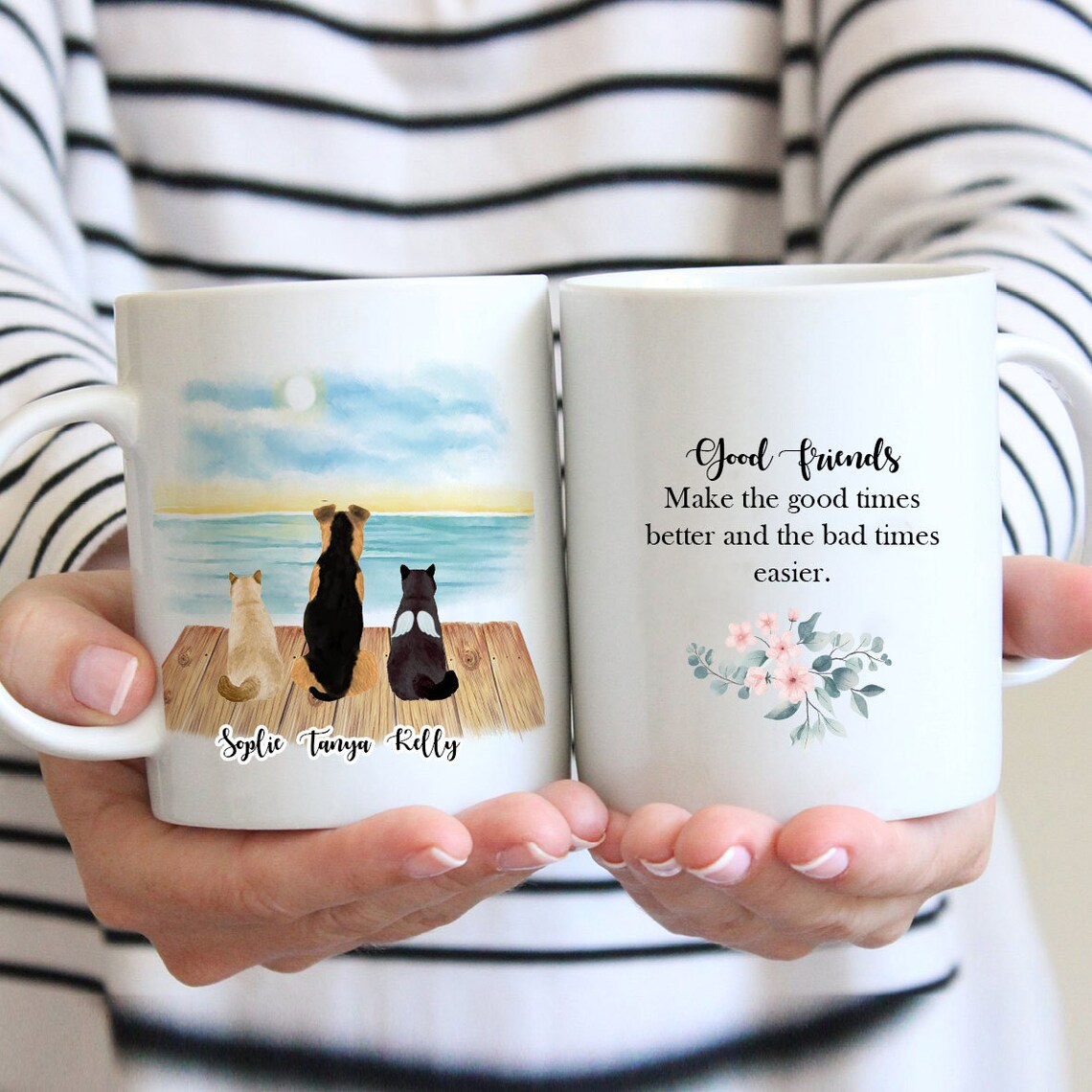 Personalized dog cat mug with a quote pets back cat mug Etsy