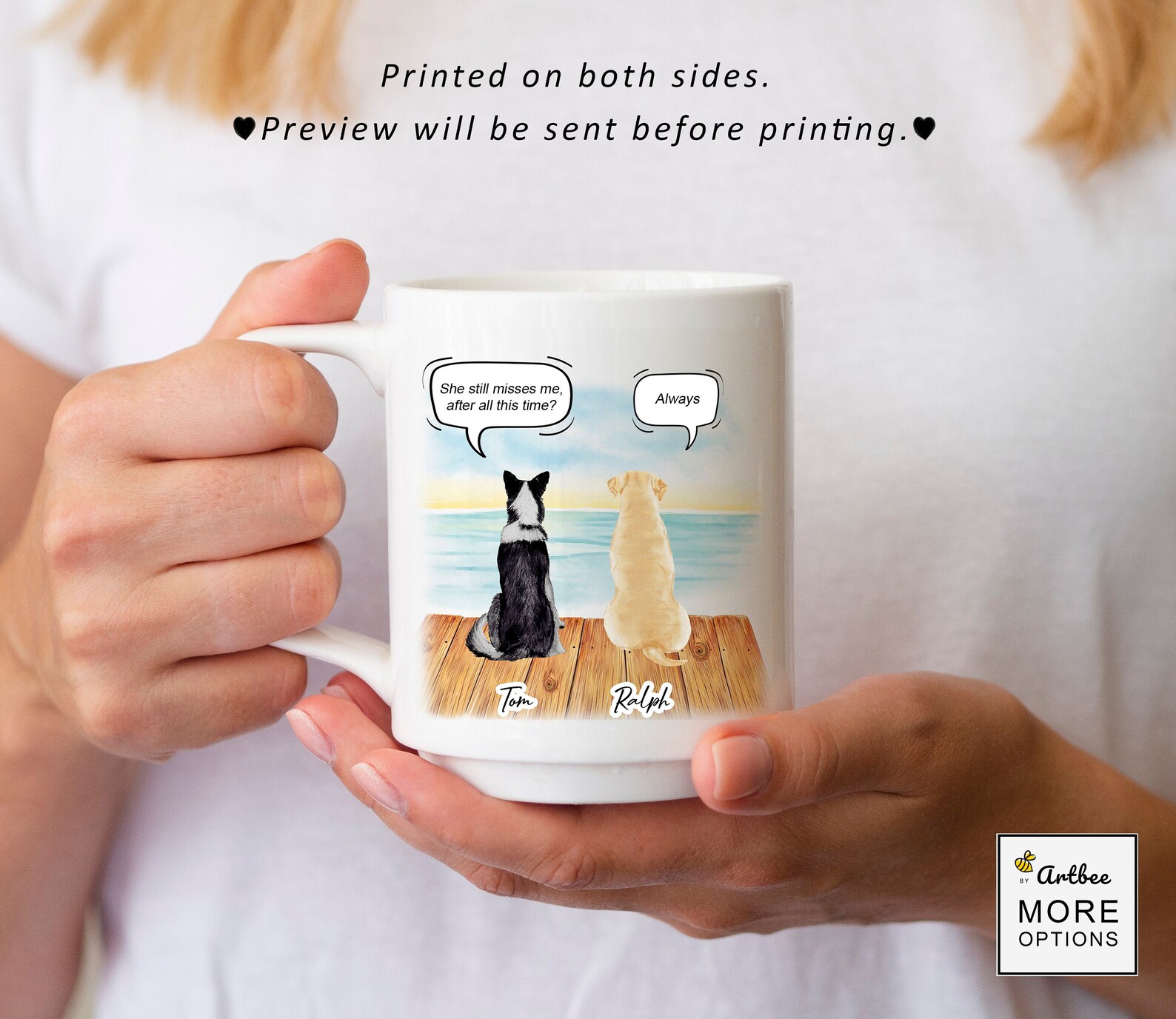 Pet memorial mug pets on dock pet owner gift pet loss Etsy