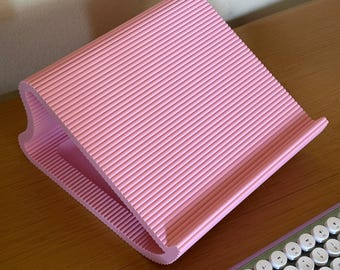 Minimal Mid-Century Modern 3D Printed Laptop Stand with Cable Management and Storage | Stylish Desk Organizer