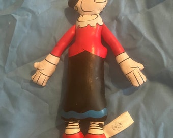 OLIVE OYL Popeye Character 15" Stuffed Vinyl Doll Suction Cup Window Cling