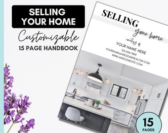 Home Verkaufsleitfaden | Realtor Marketing Vorlagen | Druckbare und anpassbare Objektpräsentation - Für Makler
