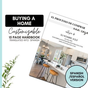 Espagnol | Guide d'achat d'une maison | Modèles de marketing pour agents immobiliers | Téléchargement et modification instantanés dans Canva pour les agents de l'acheteur | Traduit en espagnol