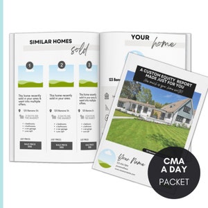 CMA a Day Template | Editable Home Equity Report  |  Comparative Market Analysis Template For Real Estate Agents and Realtors