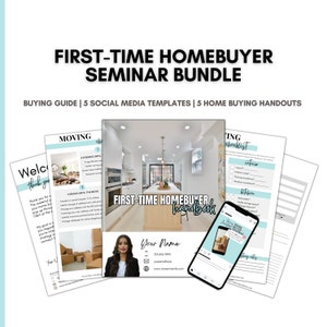First-time Homebuyer Seminar Kit - Ultimate Bundle | Realtor Marketing Templates |  Instant Download & Edit in Canva for Real Estate Agents