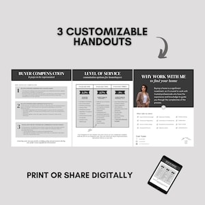 Real Estate Buyer Flyers | Editable Commission & Compensation Templates ...