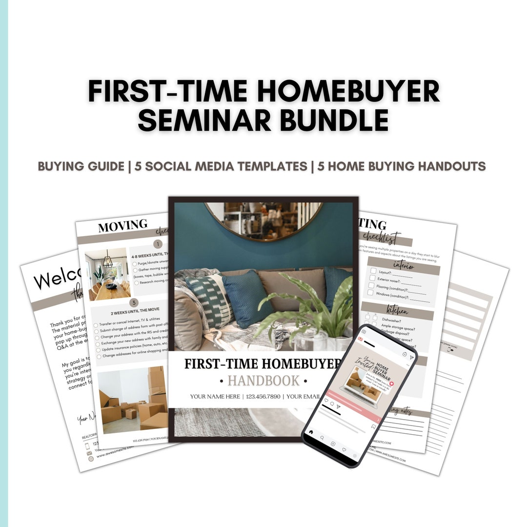 First time Homebuyer Seminar Kit Ultimate Bundle Realtor Etsy