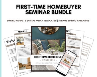 First-Time Homebuyer Seminar Kit | Realtor Canva Templates | Editable Digital Download