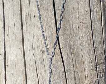 Western Paper Clip Chain Lariat Necklace- Wayne