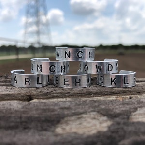 Western Stamped Metal Rings