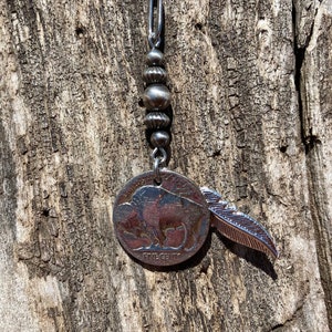 Authentic Sterling Silver Navajo Pearl Western Buffalo Nickel Paper Clip Chain Lariat Necklace- 1913