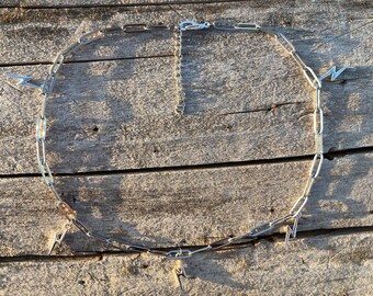 Western Paper Clip Chain Necklace- Thunderbolt