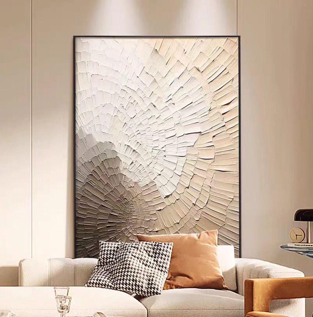 3D Minimalist Abstract Texture Painting on Canvas,large Wall Art,living ...