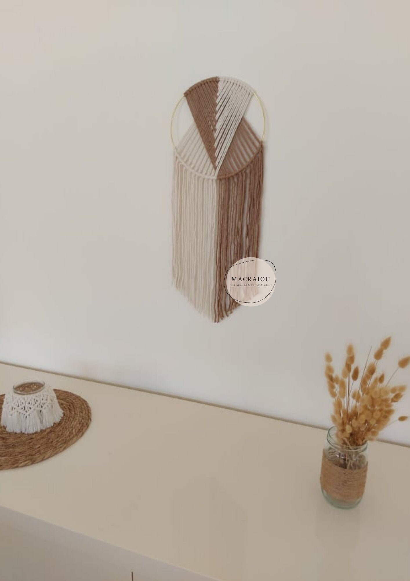 Macramé Circulaire - Macramé Suspendu Tapisserie Murale Macrame Circle Modern Dreams Catcher