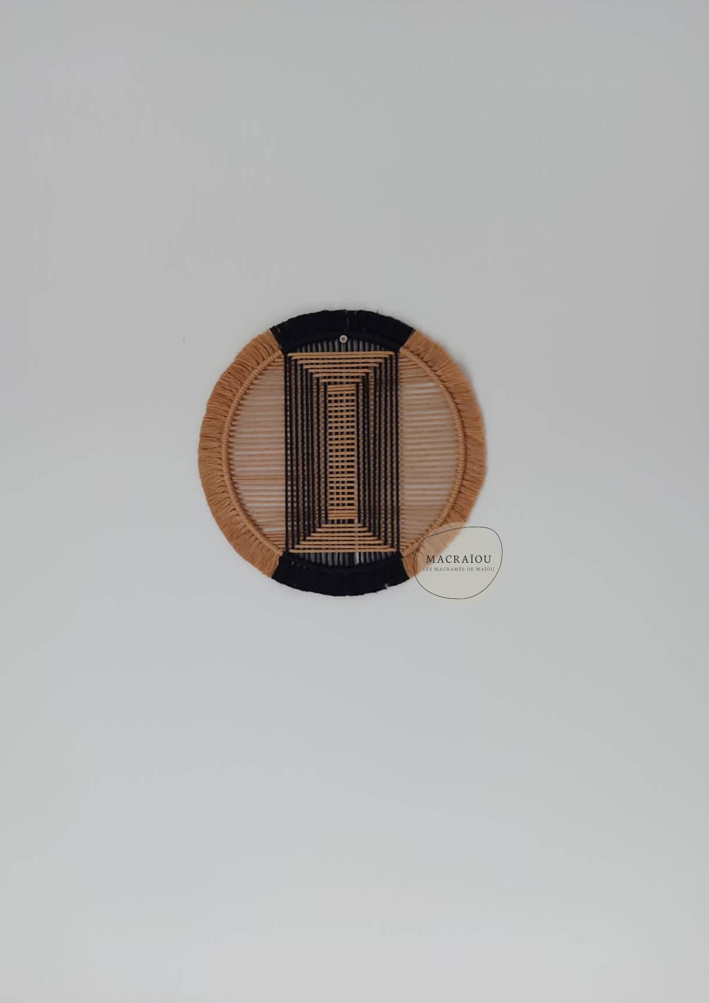 Macramé Circulaire Géométrique - Modern Macramé Mural