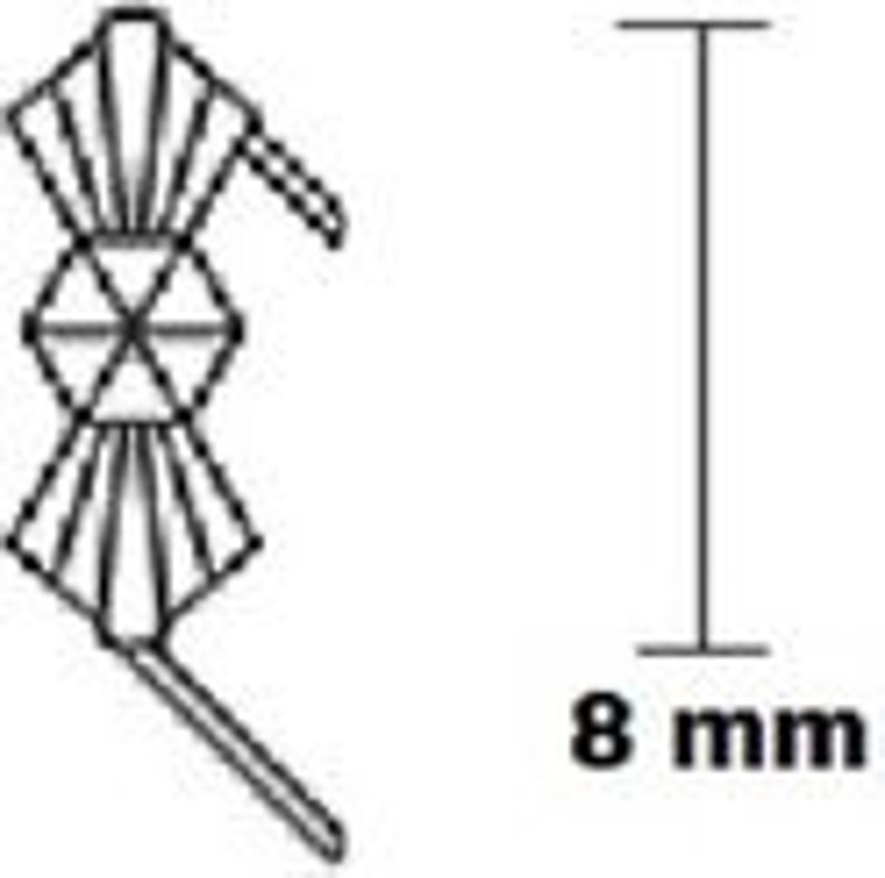 Clip gancho de cristal 100 o 500 piezas, 8 mm o 11 mm plata o latón, para sujetar cristales para lámparas candelabro imagen 9