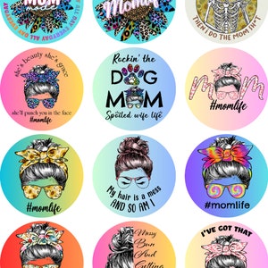Mom Life Cardstock Circles: Freshie Designs on 110 lb Cardstock