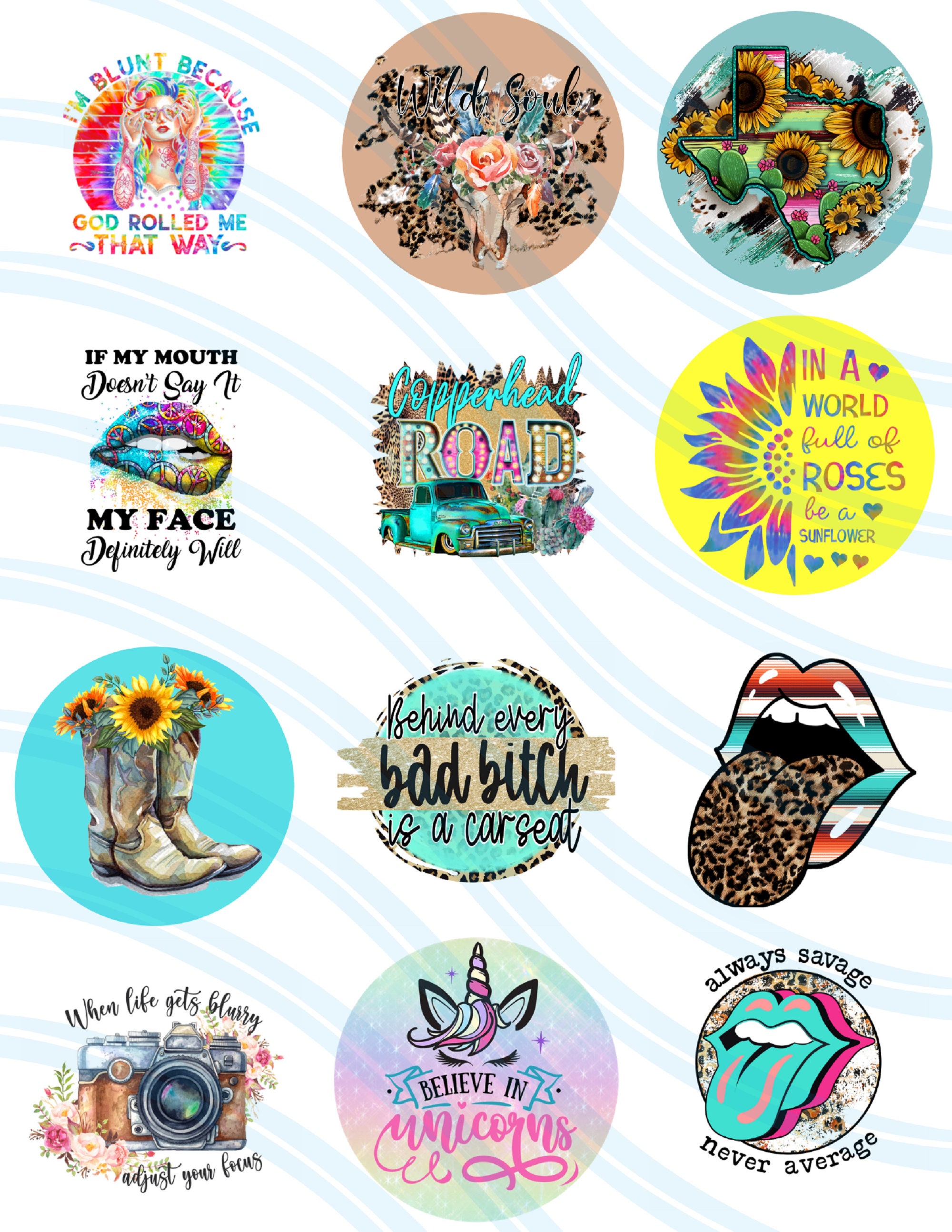 Digital Download, Card-stock for Freshies, Freshie Card-stock, Digita…
