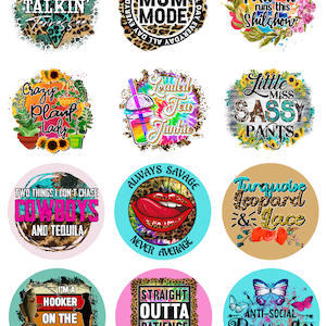 Sassy Mom Cardstock Circle Cutouts: Freshie Designs