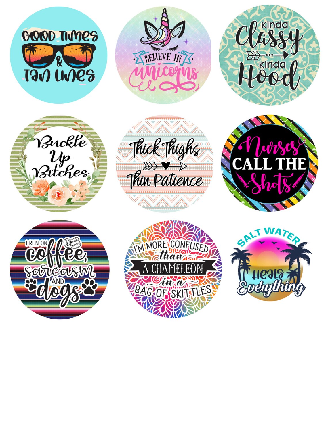 Cardstock Circles Cardstock Cutouts Freshies Cardstock Etsy