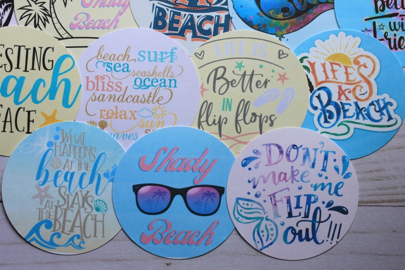Beach Cardstock Circles Grab Bag: Freshie Designs - Etsy