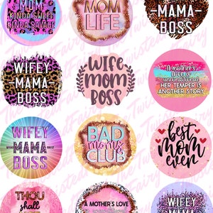 Boss Mom Cardstock Circles: Freshie Designs