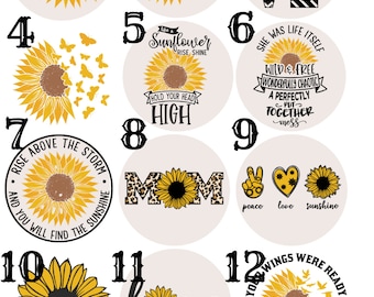 Sunflower Cardstock Circles, Cardstock Cutouts, Freshies, Cardstock, Freshie Cardstock, Freshie Images, Freshie Designs, Cardstock Images