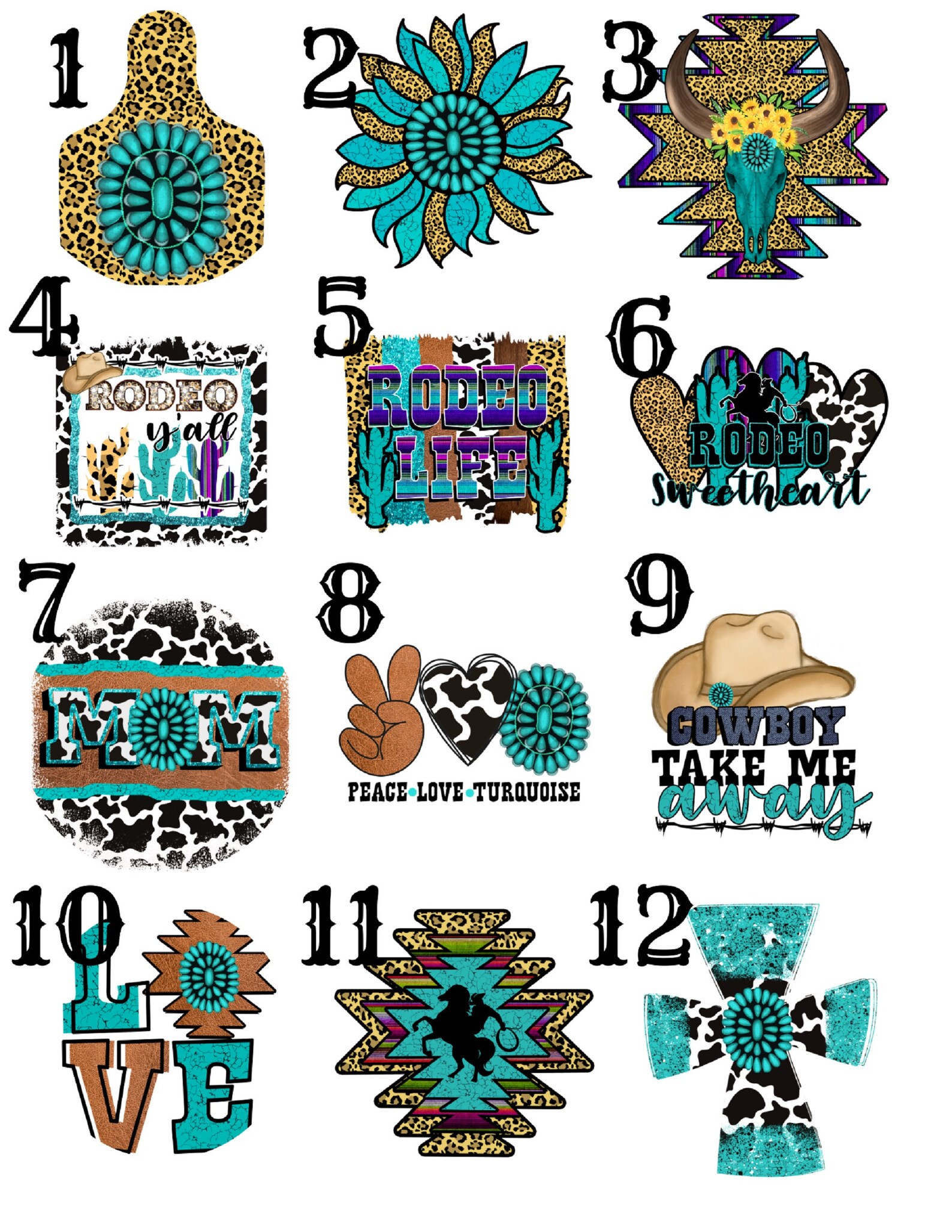 Western Cardstock Circles Cardstock Cutouts Freshies Etsy