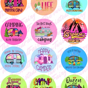 Camping Cardstock Circle Cutouts: Freshie Designs image 1