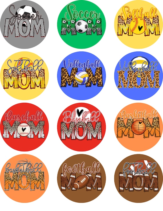 Sports Mom Cardstock Circles, Cardstock Cutouts, Freshies, Cardstock,  Freshie Cardstock, Freshie Images, Freshie Designs, Cardstock Images