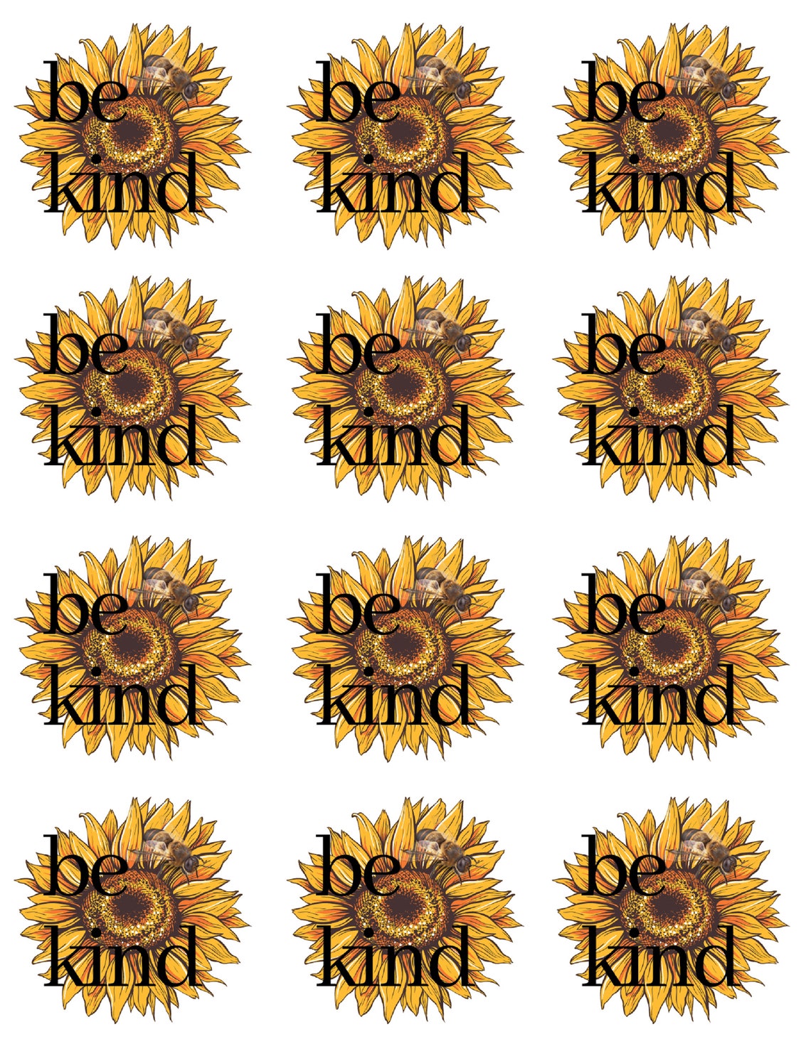 12 Be Kind Cardstock Circles Cardstock Cutouts Freshies Etsy