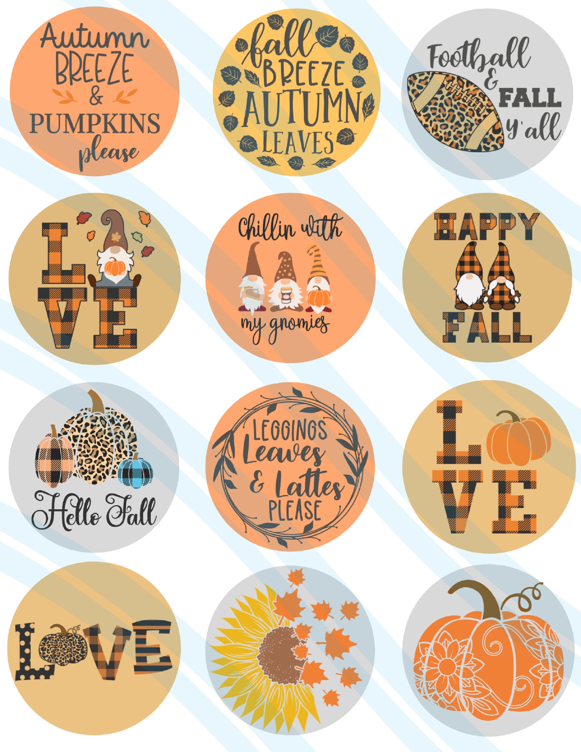 Fall Cardstock Prints Cardstock for Freshies Freshie Etsy