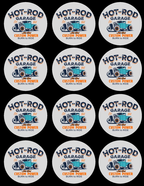 Hot Rod Cardstock Circles, Cardstock Cutouts, Freshies, Cardstock