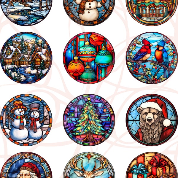 Christmas Stained Glass card-stock Cutouts, Car Freshy, Card-Stock Freshies, Card-stock Cutouts, Aroma Bead Car Air Freshener