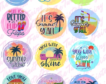 Hello Summer Freshie Card-stock: PNG, SVG, JPG (Digital Download)