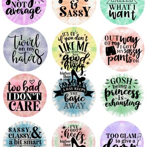 Sweet & Sassy Cardstock Circles: Mom Quotes, Freshie Designs