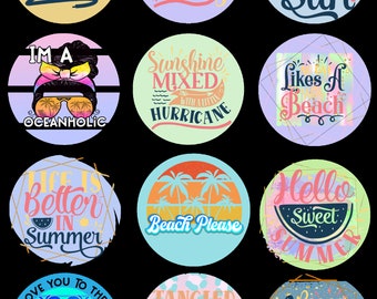 Summertime Vibes Cardstock Circles: Freshie Designs